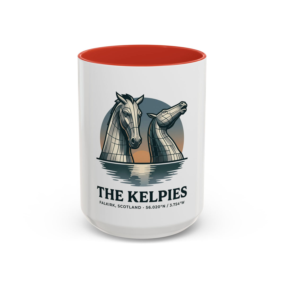 The Kelpies Coffee Mug — Scottish Landmark Accent Mug (11/15oz)