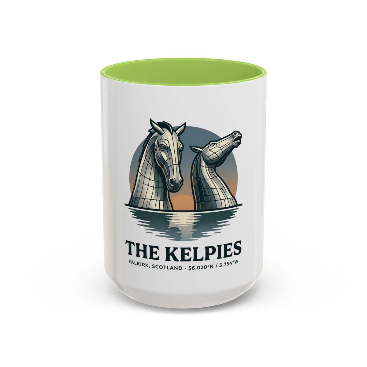 The Kelpies Coffee Mug — Scottish Landmark Accent Mug (11/15oz)