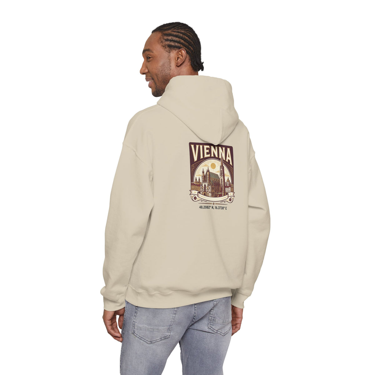 Vienna Vintage Travel Hoodie — Retro Cityscape Sweatshirt