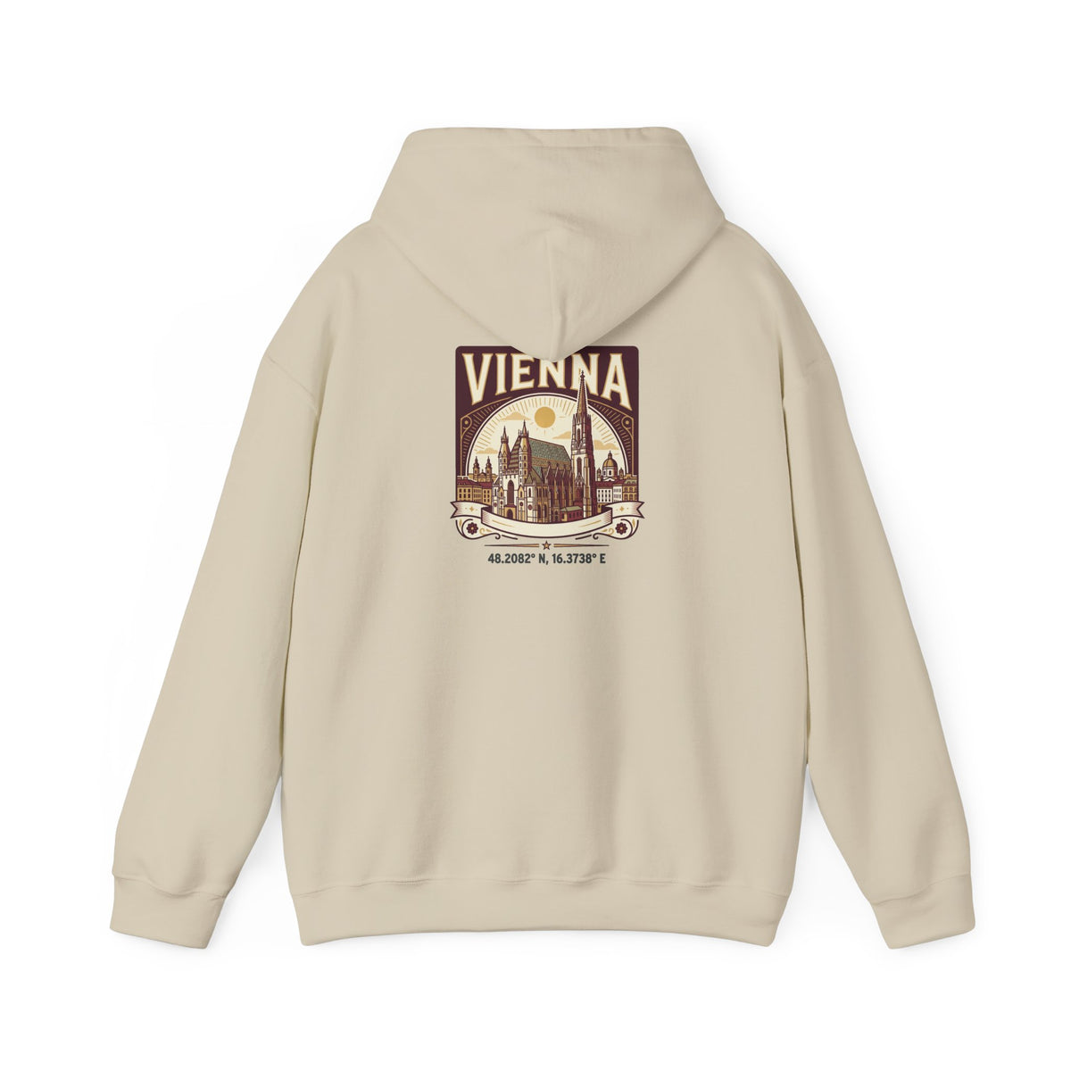 Vienna Vintage Travel Hoodie — Retro Cityscape Sweatshirt