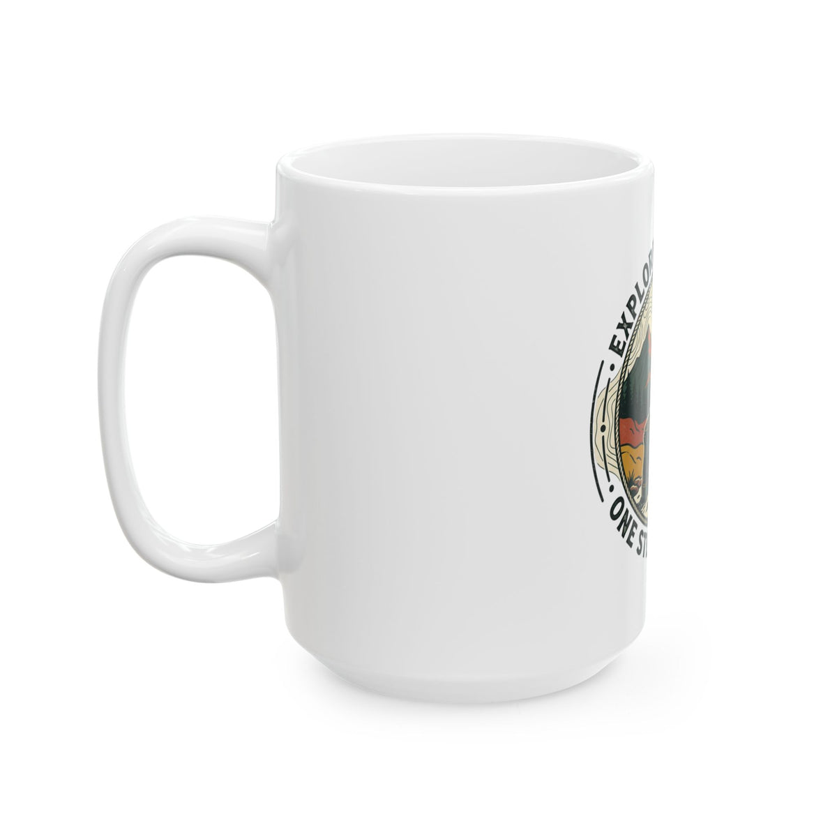 Explore the World Mug - "One Step at a Time" Hiking Coffee Cup