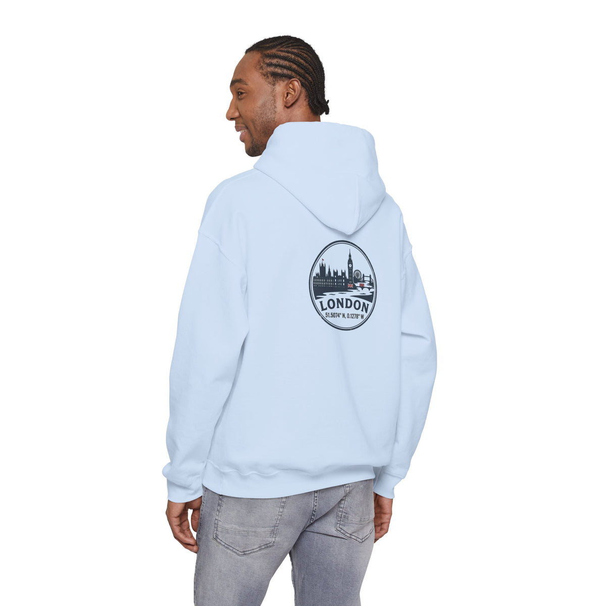 London Skyline Hoodie – Vintage London Emblem Travel Sweatshirt