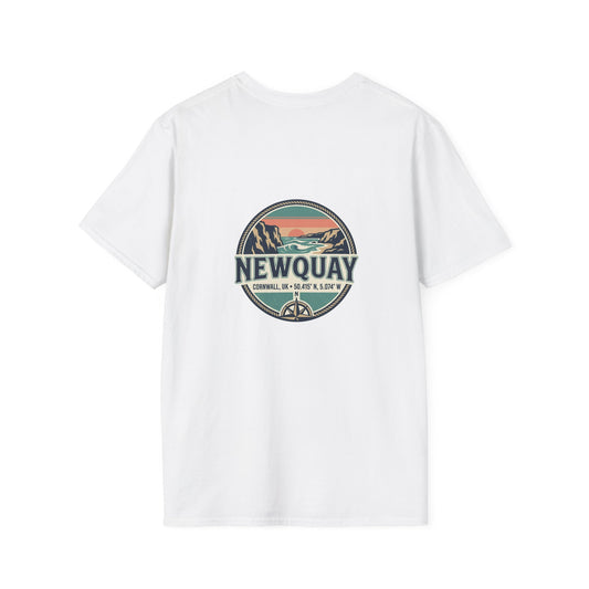 Newquay Cornwall — Vintage Surf Tree Pocket Logo Tee