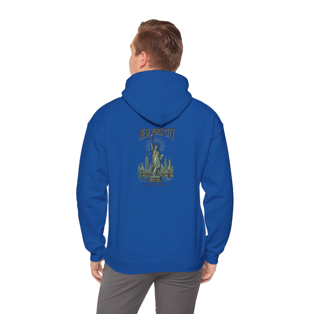 New York City Statue of Liberty Hoodie - Vintage NYC Skyline Pullover