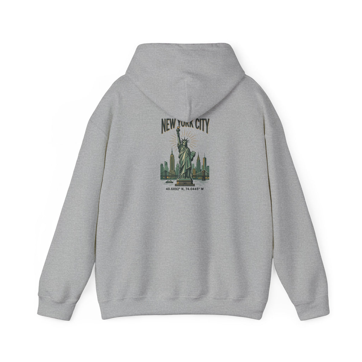 New York City Statue of Liberty Hoodie - Vintage NYC Skyline Pullover