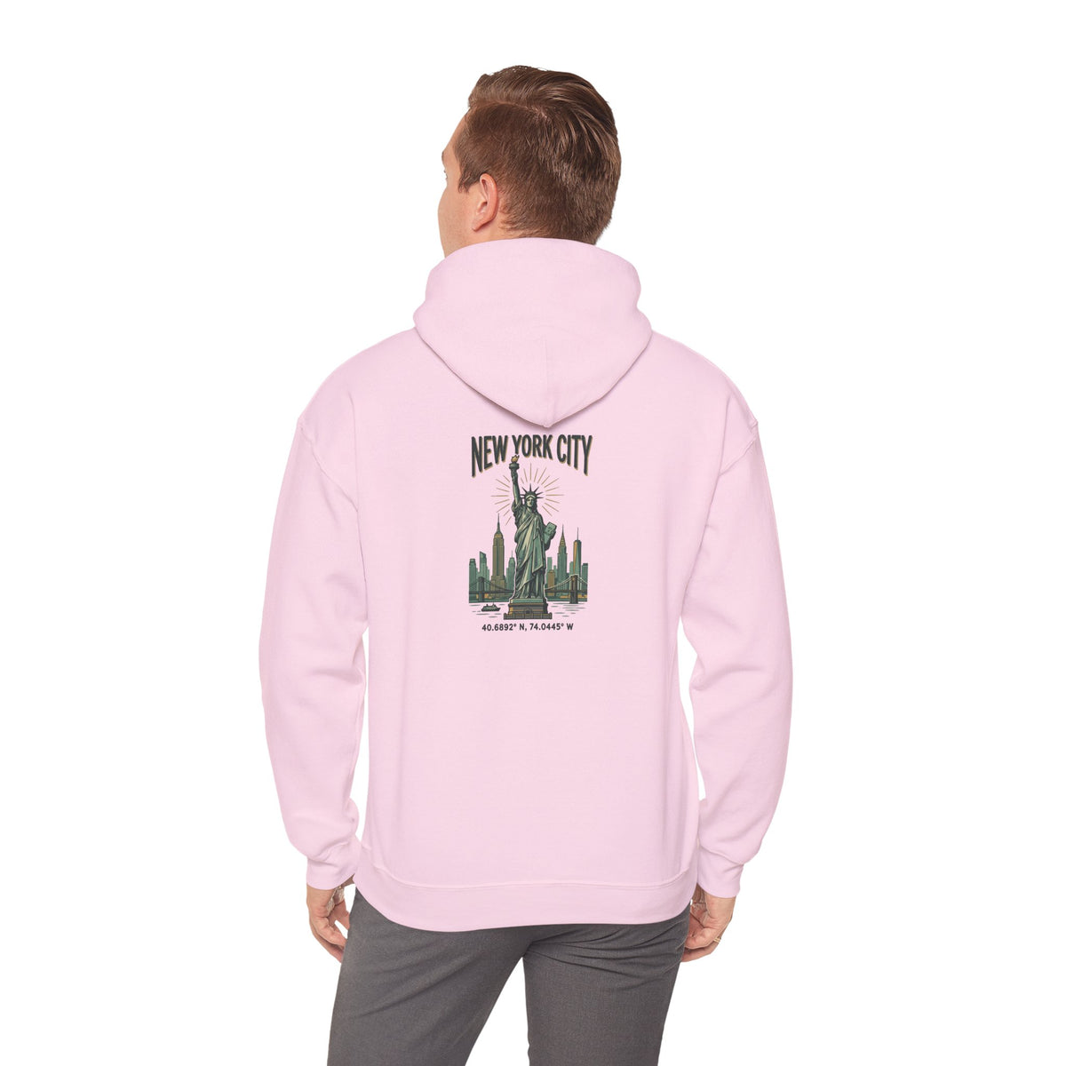 New York City Statue of Liberty Hoodie - Vintage NYC Skyline Pullover