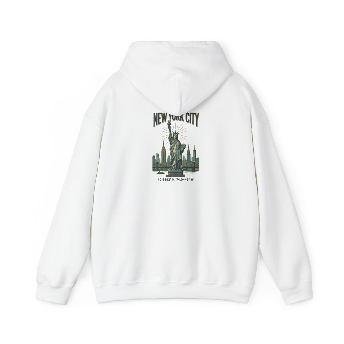 New York City Statue of Liberty Hoodie - Vintage NYC Skyline Pullover