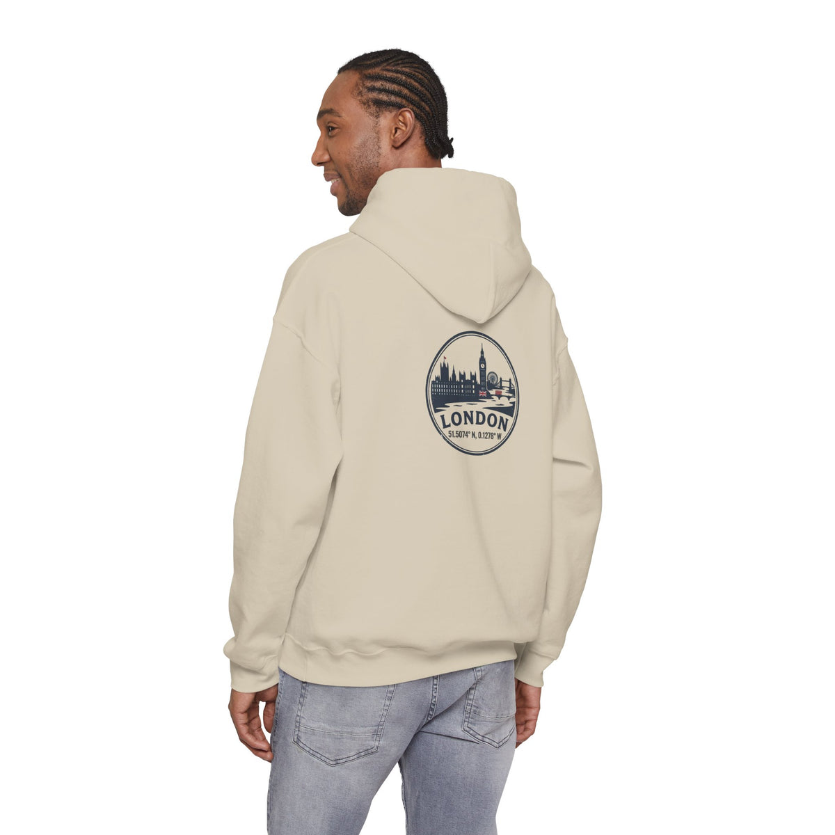 London Skyline Hoodie – Vintage London Emblem Travel Sweatshirt