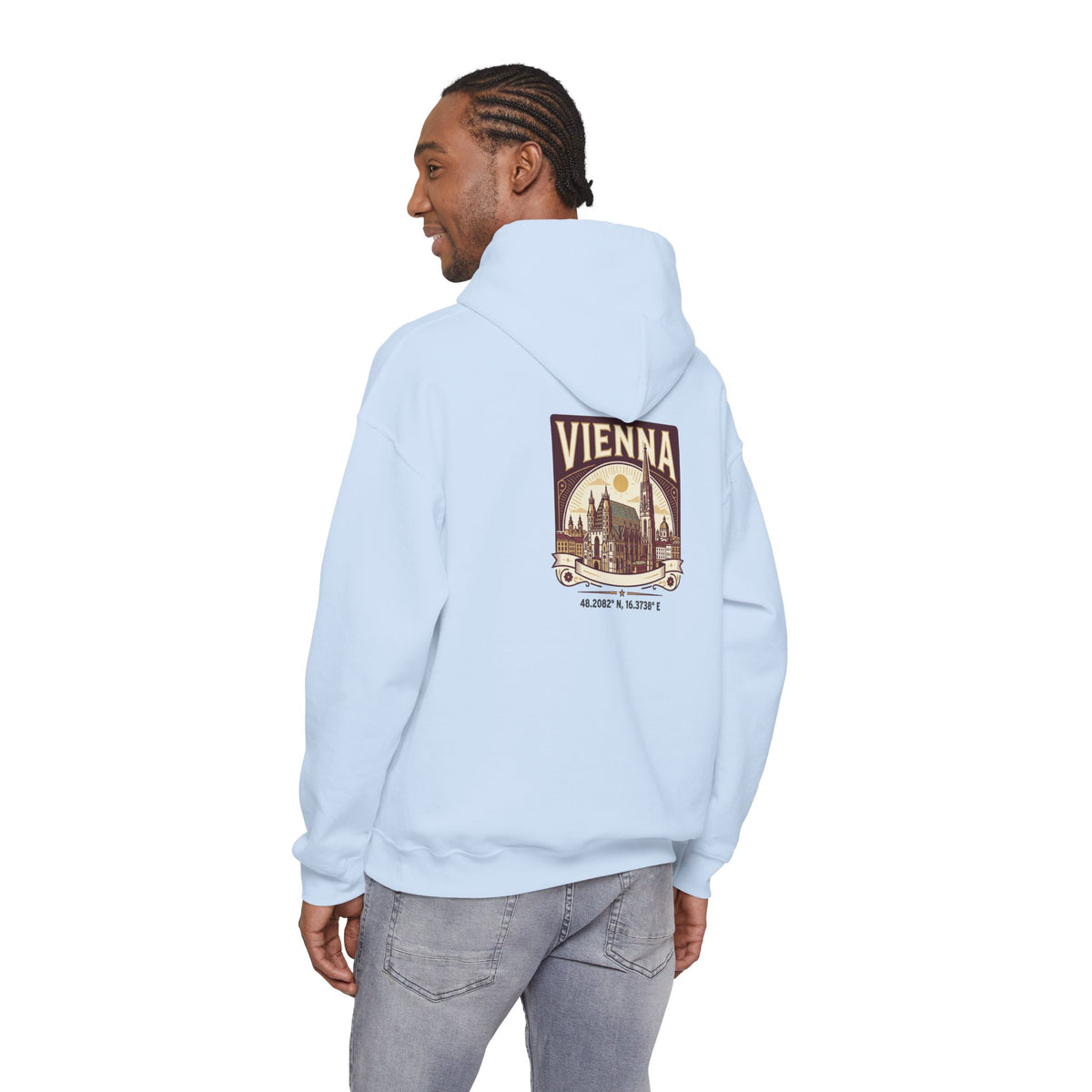 Vienna Vintage Travel Hoodie — Retro Cityscape Sweatshirt