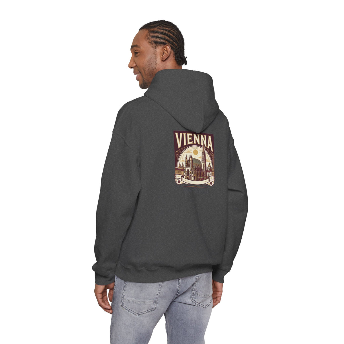 Vienna Vintage Travel Hoodie — Retro Cityscape Sweatshirt