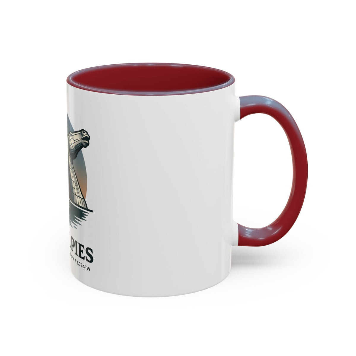 The Kelpies Coffee Mug — Scottish Landmark Accent Mug (11/15oz)