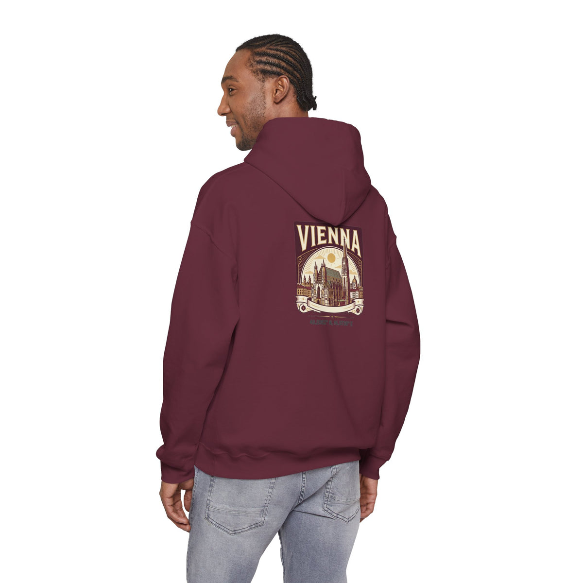 Vienna Vintage Travel Hoodie — Retro Cityscape Sweatshirt