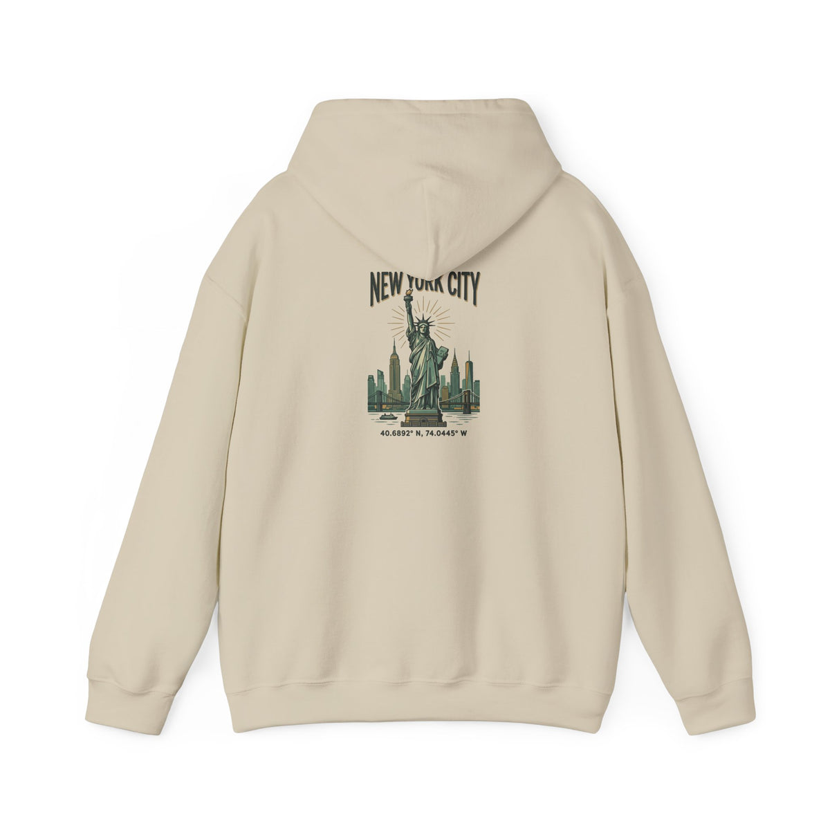 New York City Statue of Liberty Hoodie - Vintage NYC Skyline Pullover