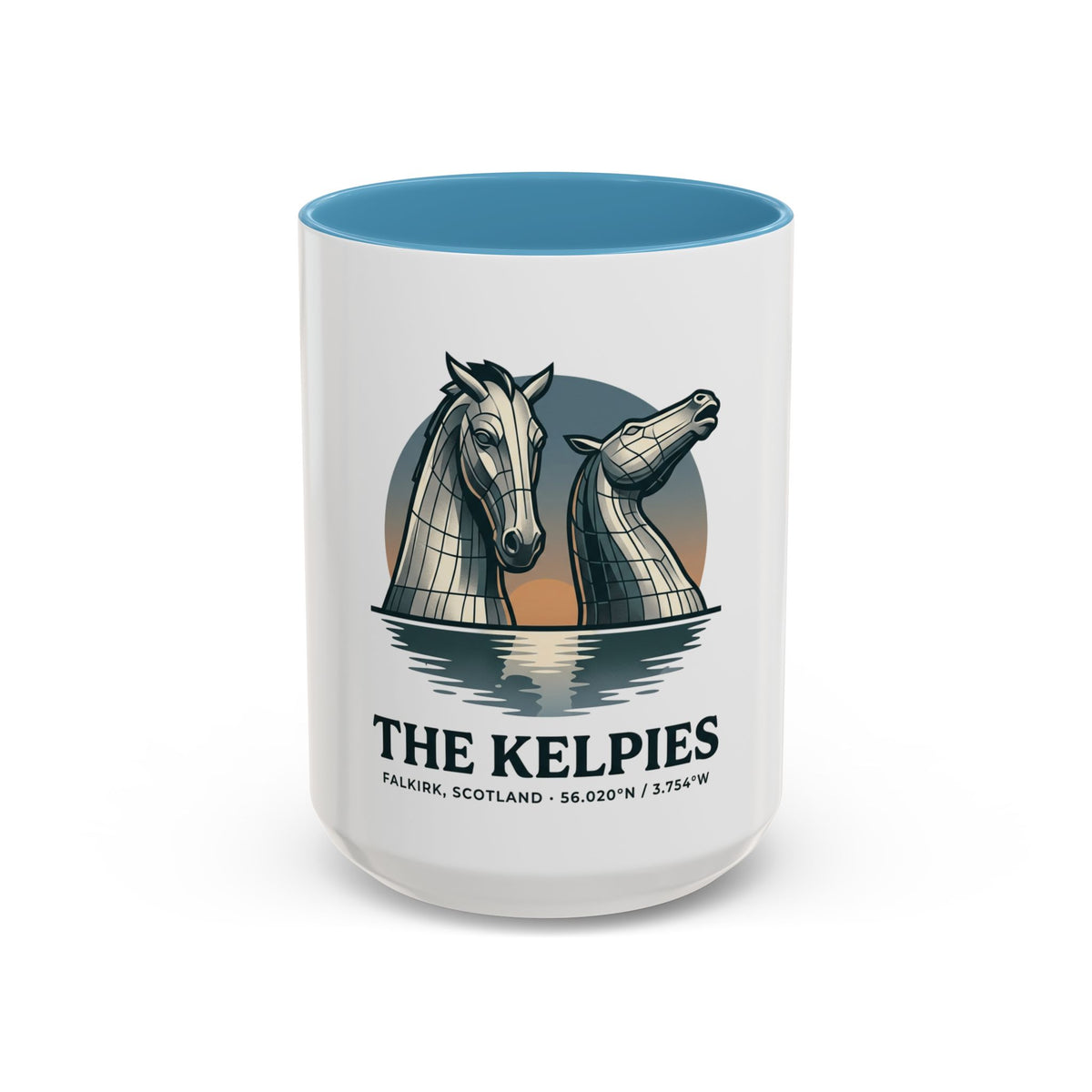The Kelpies Coffee Mug — Scottish Landmark Accent Mug (11/15oz)