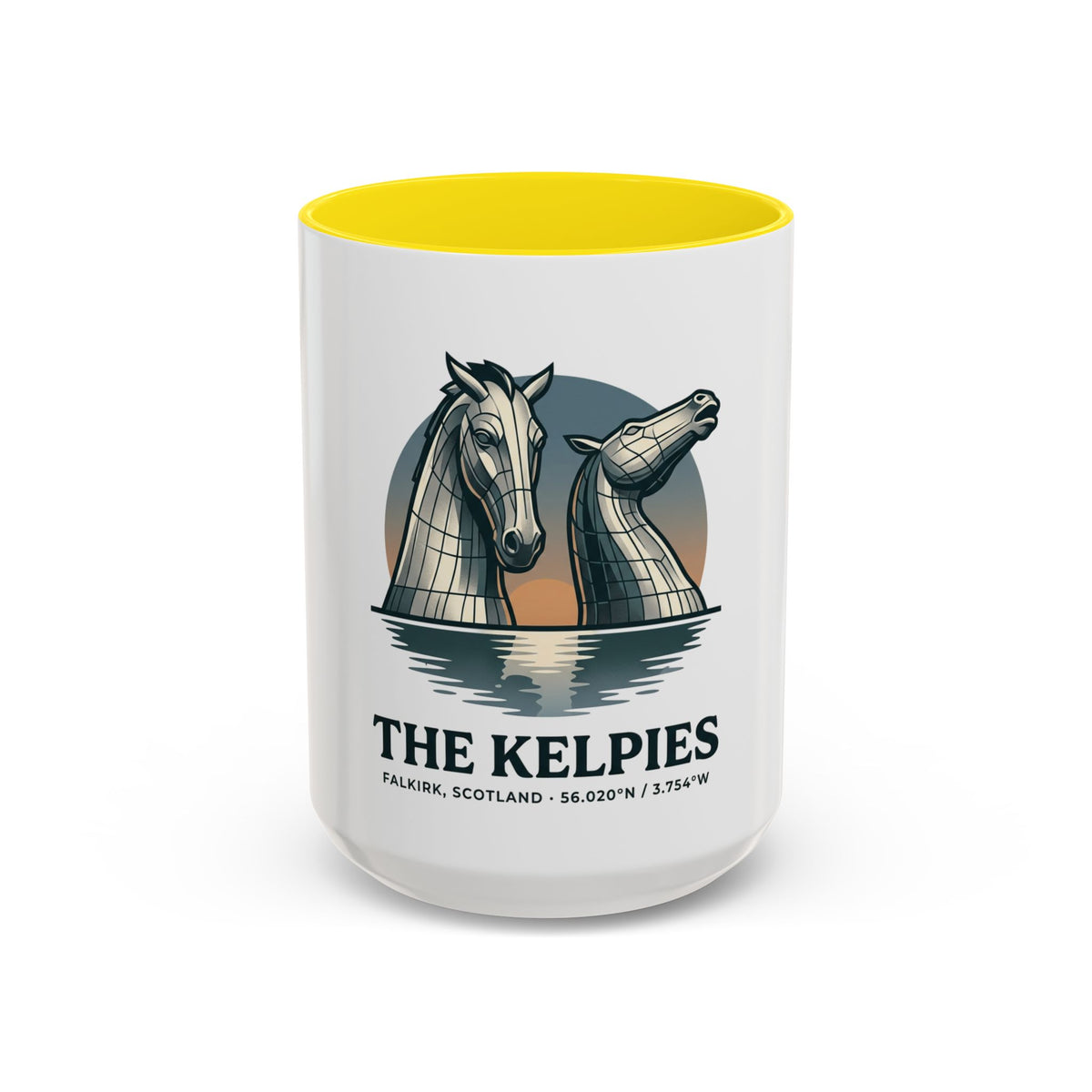 The Kelpies Coffee Mug — Scottish Landmark Accent Mug (11/15oz)