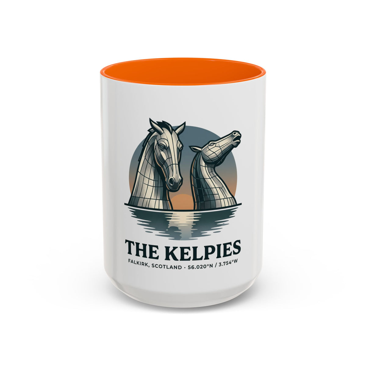 The Kelpies Coffee Mug — Scottish Landmark Accent Mug (11/15oz)