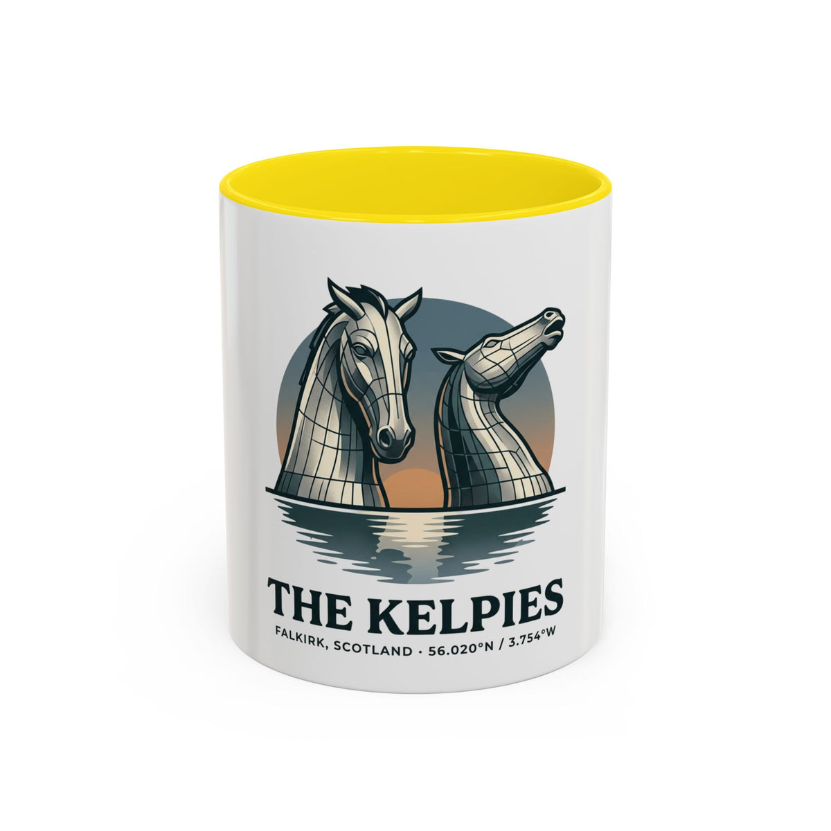 The Kelpies Coffee Mug — Scottish Landmark Accent Mug (11/15oz)