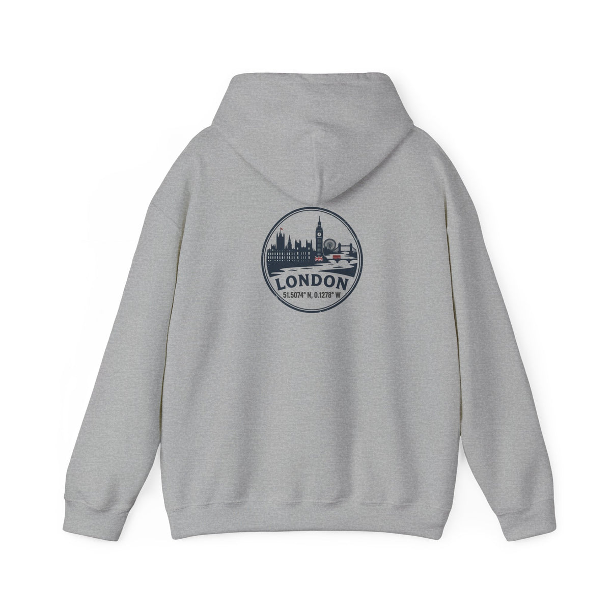 London Skyline Hoodie – Vintage London Emblem Travel Sweatshirt