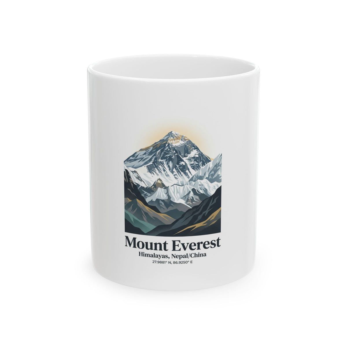 Mount Everest Ceramic Mug — Mountain Travel Coffee Cup (11oz & 15oz)
