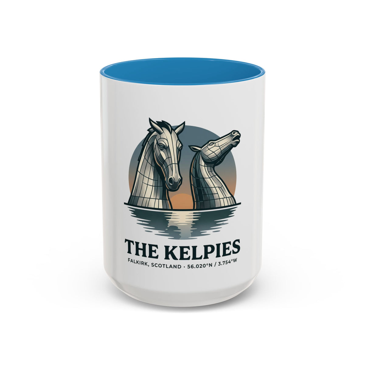 The Kelpies Coffee Mug — Scottish Landmark Accent Mug (11/15oz)