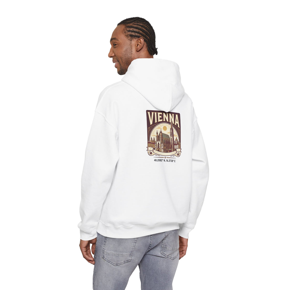 Vienna Vintage Travel Hoodie — Retro Cityscape Sweatshirt