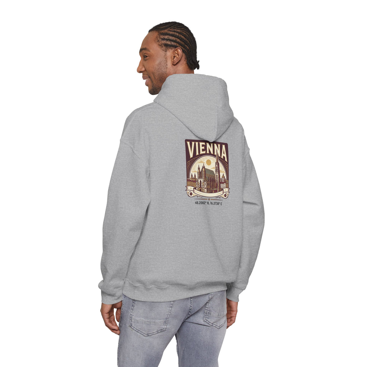 Vienna Vintage Travel Hoodie — Retro Cityscape Sweatshirt