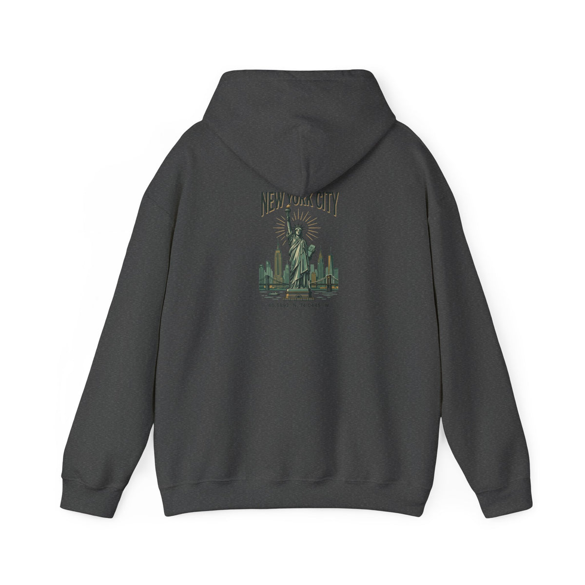 New York City Statue of Liberty Hoodie - Vintage NYC Skyline Pullover