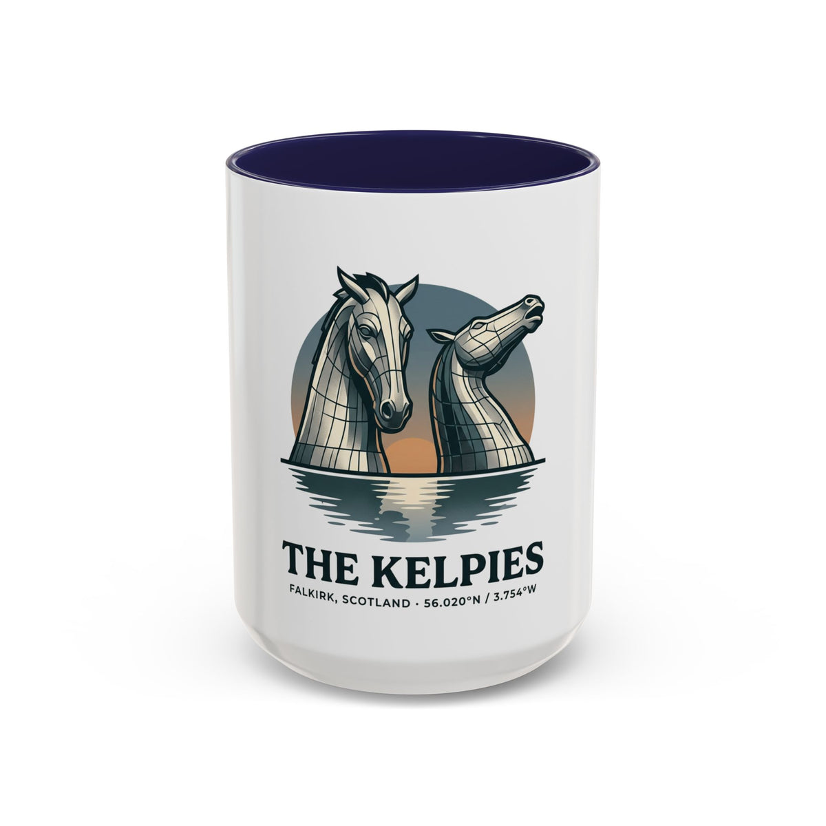 The Kelpies Coffee Mug — Scottish Landmark Accent Mug (11/15oz)