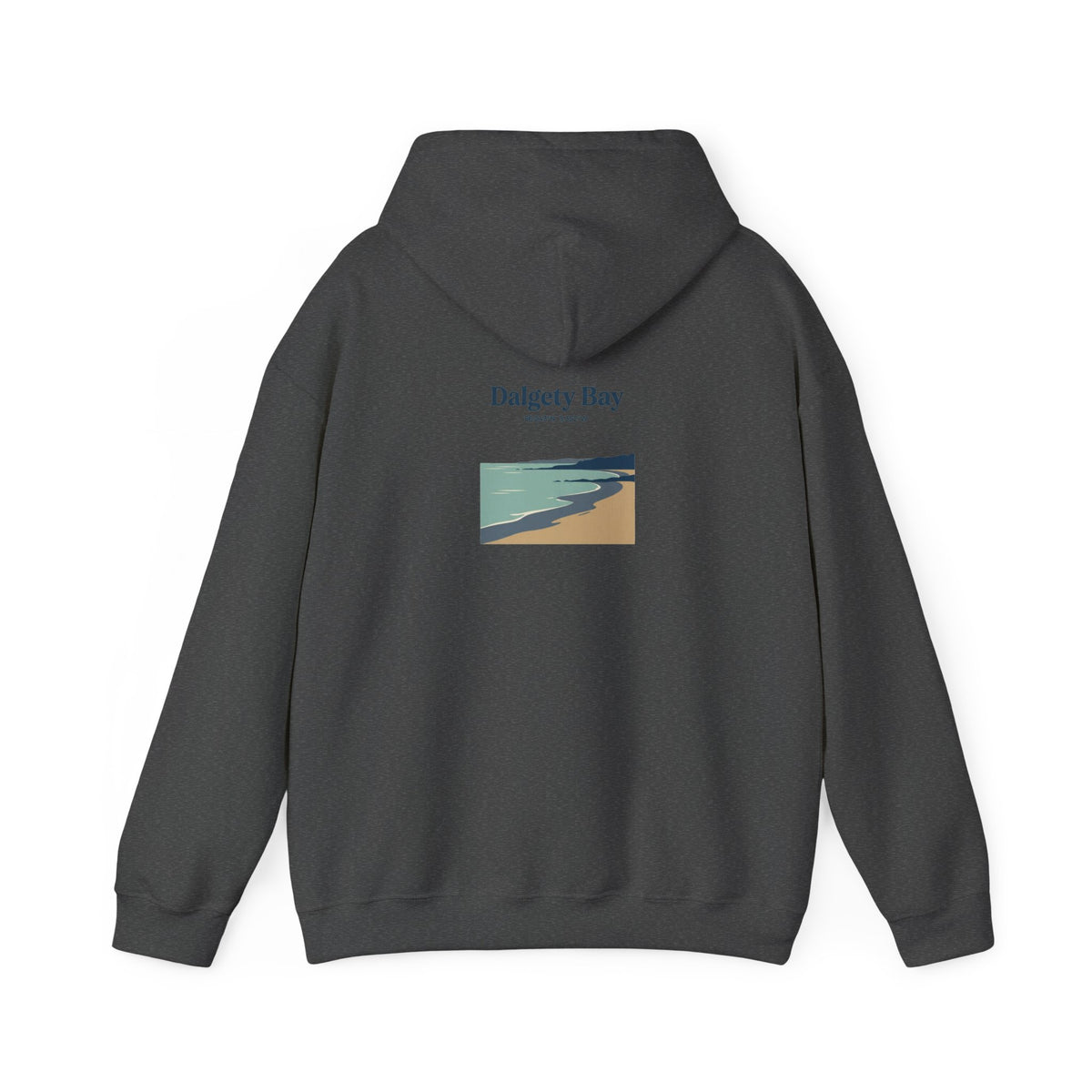 Dalgety Bay Scenic Hoodie — Retro Coastal Beach Graphic Hooded Sweatshirt